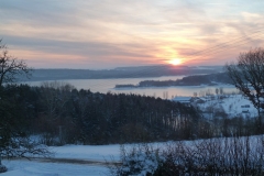 Winter-Impressionen von Ottmannsberg mit dem Großen Brombachsee